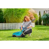 GARDENA Batteridrevet plæneklipper PowerMax 30/18V P4A klar-til-brug sæt, 18Volt Sort/Turkis