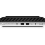 HP EliteDesk 800 G4 MP Renoveret, Mini-PC Sort/Sølv