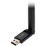 Inter-Tech DMG-19 WLAN 650 Mbit/s, Wi-Fi-adapter Trådløs, USB, WLAN, 650 Mbit/s, Sort