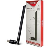 Inter-Tech DMG-19 WLAN 650 Mbit/s, Wi-Fi-adapter Trådløs, USB, WLAN, 650 Mbit/s, Sort
