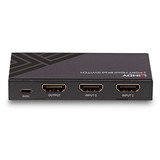 Lindy 38337 video-switch HDMI, HDMI switch Sort, HDMI, Micro-USB, Metal, Sort, 60 Hz, 48 Gbit/sek.