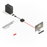 Lindy DisplayPort 1.2 til HDMI 18G konverter, Adapter Sort