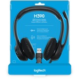 Logitech LGT-H390 Hovedtelefoner og headset Sort, Ledningsført, Kontor/Callcenter, 20 - 20000 Hz, 197 g, Headset, Sort, Detail