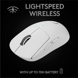 Logitech Pro X Superlight mus Højre hånd RF trådløst 25600 dpi, Gaming mus Hvid, Højre hånd, RF trådløst, 25600 dpi, 1 ms, Hvid