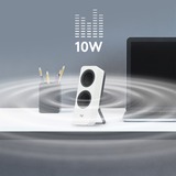 Logitech Z207 Hvid Kabel & trådløs 5 W, PC-højttaler Hvid, 2.0 kanaler, Kabel & trådløs, 5 W, Hvid