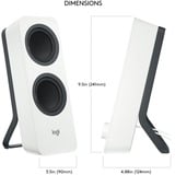 Logitech Z207 Hvid Kabel & trådløs 5 W, PC-højttaler Hvid, 2.0 kanaler, Kabel & trådløs, 5 W, Hvid