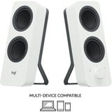 Logitech Z207 Hvid Kabel & trådløs 5 W, PC-højttaler Hvid, 2.0 kanaler, Kabel & trådløs, 5 W, Hvid