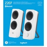 Logitech Z207 Hvid Kabel & trådløs 5 W, PC-højttaler Hvid, 2.0 kanaler, Kabel & trådløs, 5 W, Hvid