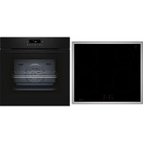 Neff BTX46PIB0 pande og gryde sæt Zone induktionskogeplade Elektrisk ovn, Ovn sæt Sort/rustfrit stål, Zone induktionskogeplade, 4 zone(s), Keramisk, Sort, Berøring, 58,3 cm
