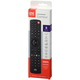 One for all Contour 8 fjernbetjening Kabel, DTT, DVD/Blu-ray, Spillekonsol, Hjemmebiografsystem, IPTV, SAT, TNT, TV, VCR Tryk på knapper, Fjernbetjeningen Sort, Kabel, DTT, DVD/Blu-ray, Spillekonsol, Hjemmebiografsystem, IPTV, SAT, TNT, TV, VCR, Tryk på knapper, Sort