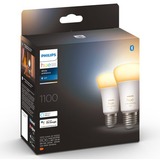 Philips Hue A60 - E27 pærer - 1100lm - 2-pak, LED-lampe Philips Hue White ambiance A60 - E27 pærer - 1100lm - 2-pak, Smart pære, Hvid, Bluetooth/Zigbee, Integreret LED, E27, Cool dagslys, Varm hvid