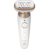 Procter & Gamble Silk-épil 9 BR2-225328 hårfjerner 40 pincetter Grå, Hvid, Epilator Hvid/Rosé guld, Grå, Hvid, 40 pincetter, MicroGrip, Armhule, Back thigh, Bikini, Front thigh, Outer thigh, Outer upper arms, 0,5 mm, Batteri
