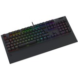 SPC Gear GK650K Omnis tastatur USB QWERTZ Tysk Sort, Gaming-tastatur Sort, DE-layout, Kailh RGB Brun, Fuld størrelse (100 %), USB, Mekanisk, QWERTZ, RGB LED, Sort