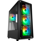 Sharkoon TK4 RGB renoveret, Towerkabinet Sort