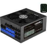 SilverStone ST1500-TI enhed til strømforsyning 1500 W 20+4 pin ATX ATX Sort, PC strømforsyning Sort, 1500 W, 90 - 264 V, 1600 W, 47 - 63 Hz, Aktiv, 120 W