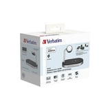 Verbatim WCS-02 Universel Sort USB Trådløs opladning Hurtig opladning Indendørs, Ladestation Sort/aluminium, Indendørs, USB, Trådløs opladning, 1,5 m, Sort