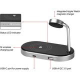 Verbatim WCS-02 Universel Sort USB Trådløs opladning Hurtig opladning Indendørs, Ladestation Sort/aluminium, Indendørs, USB, Trådløs opladning, 1,5 m, Sort