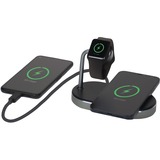 Verbatim WCS-02 Universel Sort USB Trådløs opladning Hurtig opladning Indendørs, Ladestation Sort/aluminium, Indendørs, USB, Trådløs opladning, 1,5 m, Sort
