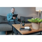 Verbatim WCS-02 Universel Sort USB Trådløs opladning Hurtig opladning Indendørs, Ladestation Sort/aluminium, Indendørs, USB, Trådløs opladning, 1,5 m, Sort