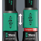 Wera Momentnøgle med gennemgående firkant Click-Torque Lock A 5 R/L Sort/Grøn