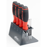 Wiha Skruetrækker med bit-holder SoftFinish, 1/4" Sort/Rød