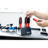 Wiha Skruetrækker med bit-holder SoftFinish, 1/4" Sort/Rød