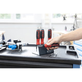 Wiha Skruetrækker med bit-holder SoftFinish, 1/4" Sort/Rød