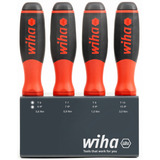 Wiha Skruetrækker med bit-holder SoftFinish, 1/4" Sort/Rød