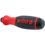 Wiha Skruetrækker med bit-holder SoftFinish, 1/4" Sort/Rød