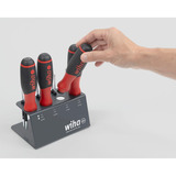 Wiha Skruetrækker med bit-holder SoftFinish, 1/4" Sort/Rød