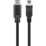 goobay 67989 USB-kabel 0,5 m USB 2.0 Mini-USB B USB C Sort, Adapter Sort, 0,5 m, Mini-USB B, USB C, USB 2.0, Hanstik/Hanstik, Sort