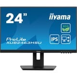 iiyama ProLite XUB2463HSU-B1 computerskærm 60,5 cm (23.8") 1920 x 1080 pixel Fuld HD LED Sort, LED-skærm Sort (mat), 60,5 cm (23.8"), 1920 x 1080 pixel, Fuld HD, LED, 3 ms, Sort