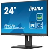iiyama XUB2463HSU-B1, LED-skærm Sort (mat)