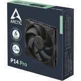 ARCTIC P14 Pro Computerkabinet Ventilator 14 cm Sort, Sag fan Sort, Ventilator, 14 cm, 400 rpm, 2500 rpm, 186 m³/t, Sort