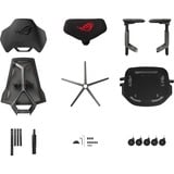 ASUS ROG Destrier Ergo Trådsæde Ryglæn med trådnet, Spil pladser Sort/grå, Trådsæde, Ryglæn med trådnet, Sort, Grå, Aluminium, Sort