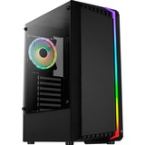 Aerocool Bionic Midi Tower Sort, Towerkabinet Sort, Midi Tower, PC, Sort, ATX, micro ATX, Mini-ITX, Acrylonitrilbutadienstyren, SPCC, Spil