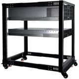 Alphacool ES 19" Open Frame Serverrack, Rack server kabinet Sort