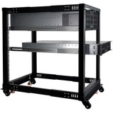 Alphacool ES 19" Open Frame Serverrack, Rack server kabinet Sort