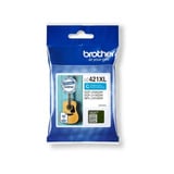 Brother LC-421XLC blækpatron 1 stk Original Højt (XL) udbytte Blå Højt (XL) udbytte, Blå, 1 stk, 500 Sider, Enkelt pakke