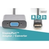 Digitus Adapter / Konverter DisplayPort > VGA HD15 Sort