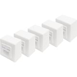 Digitus CAT.6A dataudtag, påbygget, afskærmet, 2x RJ-45 LSA, Samledåse Hvid