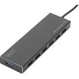 Digitus DA-70241-1 interface hub USB 3.2 Gen 1 (3.1 Gen 1) Type-A 5000 Mbit/s Grå, USB hub USB 3.2 Gen 1 (3.1 Gen 1) Type-A, USB 3.2 Gen 1 (3.1 Gen 1) Type-A, 5000 Mbit/s, Grå, Aluminium, 1 m
