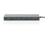 Digitus DA-70241-1 interface hub USB 3.2 Gen 1 (3.1 Gen 1) Type-A 5000 Mbit/s Grå, USB hub USB 3.2 Gen 1 (3.1 Gen 1) Type-A, USB 3.2 Gen 1 (3.1 Gen 1) Type-A, 5000 Mbit/s, Grå, Aluminium, 1 m