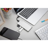 Digitus DA-70866 dockingstation Ledningsført USB 3.2 Gen 2 (3.1 Gen 2) Type-C Sølv, Docking station Sølv, Ledningsført, USB 3.2 Gen 2 (3.1 Gen 2) Type-C, 100 W, USB Type-C, 10,100,1000 Mbit/s, Sølv