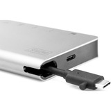 Digitus DA-70866 dockingstation Ledningsført USB 3.2 Gen 2 (3.1 Gen 2) Type-C Sølv, Docking station Sølv, Ledningsført, USB 3.2 Gen 2 (3.1 Gen 2) Type-C, 100 W, USB Type-C, 10,100,1000 Mbit/s, Sølv