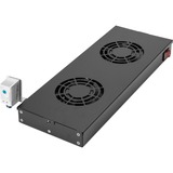 Digitus DN-19 FAN-2-HO-SW tilbehør til rack Blæserpanel, Fan modul Sort, Blæserpanel, Sort, 2 blæser(e), 276 m³/t, 1,8 m, IP20