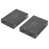 Digitus HDMI Extender Sæt 4K/60Hz, 70 Meter, HDMI-udvidelse forlænger Sort