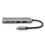 Digitus USB-C 4-porte 2x USB A + 2x USB-C, USB hub Sølv
