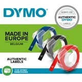 Dymo Ægte Prægeetiketter | 9 mm x 3 m | Sort, Blå & Rød Selvklæbende Mærkatbånd | til Prægemaskiner | 3 stk. | Fremstillet i Europa, Tape Blå & Rød Selvklæbende Mærkatbånd | til Prægemaskiner | 3 stk. | Fremstillet i Europa, Belgien, 3 m, 3 stk, 89 mm, 105 mm, 50 mm