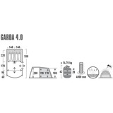High Peak Garda 4.0, Telt grå/Grøn